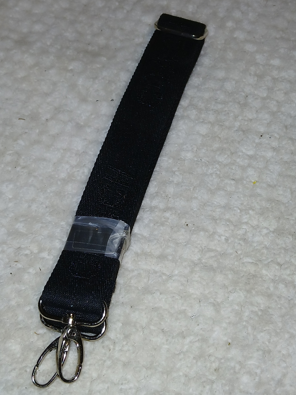 Coach Black Wide Strap with Silver Hardware